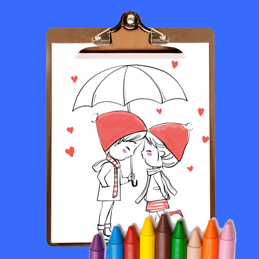 Romantic Love Coloring Book