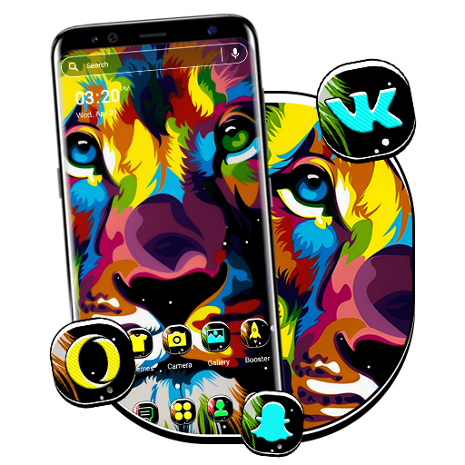 Colorful Lion Launcher Theme