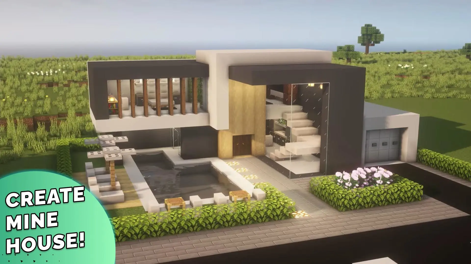 Casa Moderna Fácil/Simple Modern House Minecraft Map