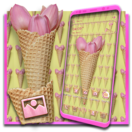 Tulip Ice Cream Launcher Theme