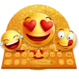 3D Beautiful Cute Glitter Smiley Face keyboard