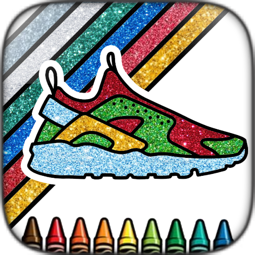 Sneakers Glitter Coloring Book