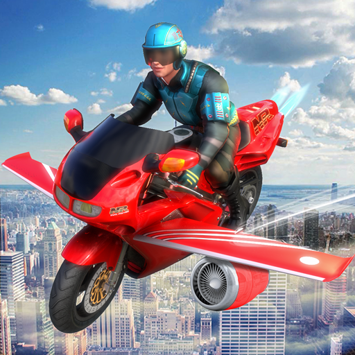 Flying Motorbike Rescue Games