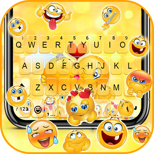 Latar Belakang Keyboard Love Emojis Gravity