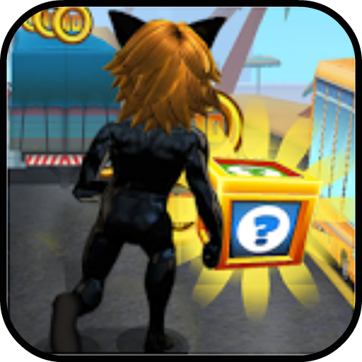 Hero Subway Surf: Super Cat Noir Hero adventure