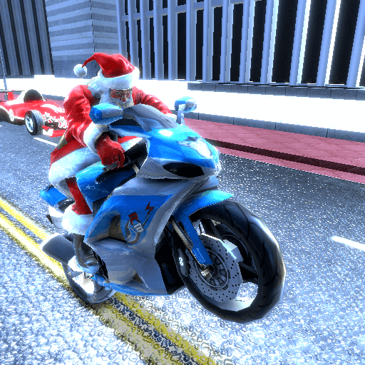 Santa Claus Motorbike Balap