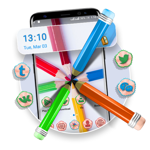 Pencil Color Launcher Theme