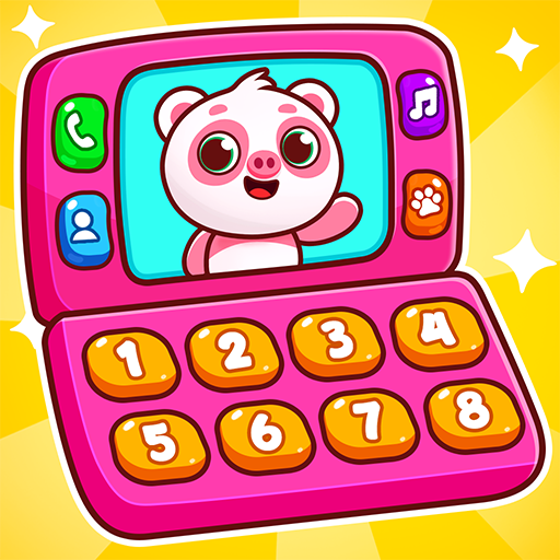 婴儿电话游戏，让孩子们学习数字、动物、韵律和婴儿游戏