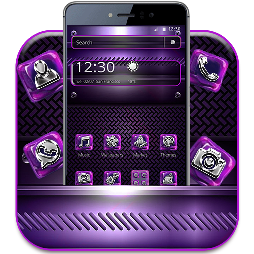 Purple Amethyst Alloy 2D Theme