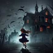 Noite escura cidade fantasma