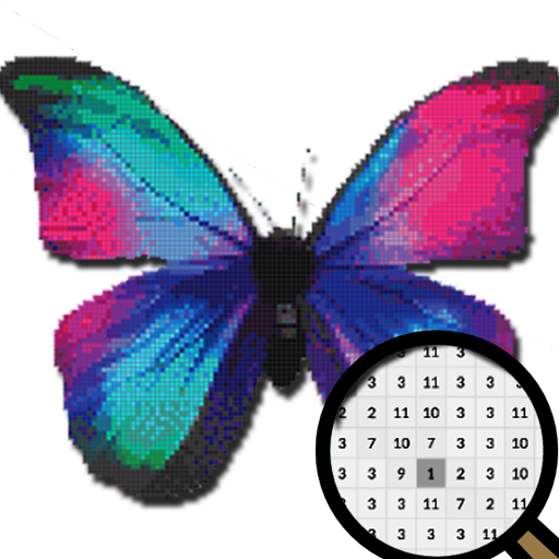 Butterfly Color Number Pixel