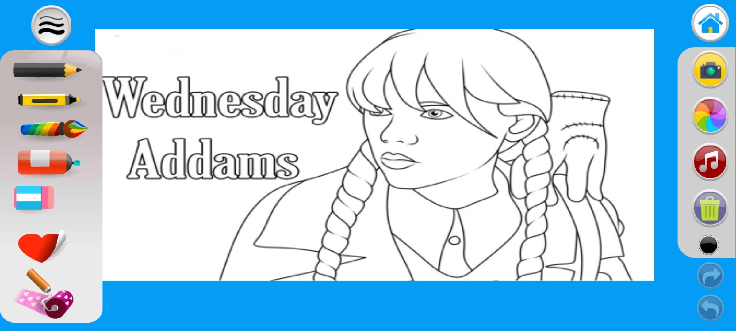 Скачать Wednesday Addams coloring game на ПК | Официальный представитель  GameLoop