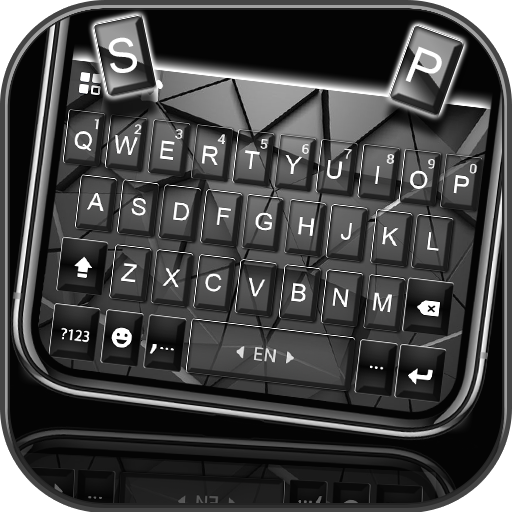 Geometric Grey SMS Keyboard Ba