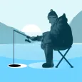 Ice fishing game. Catch bass.