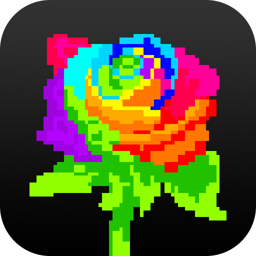 Flower Color By Number: Pixel Art Flower