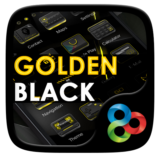 Golden Black Go Launcher Theme