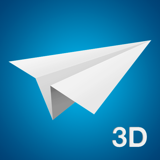 紙飛行機、飛行機-3Dアニメーションの説明