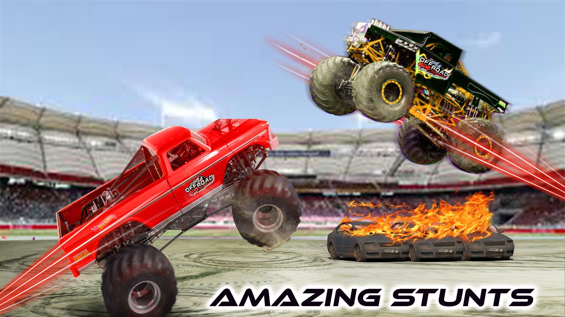 Monster Truck Off Road Stunts Simulator - Crash Stunts Racing