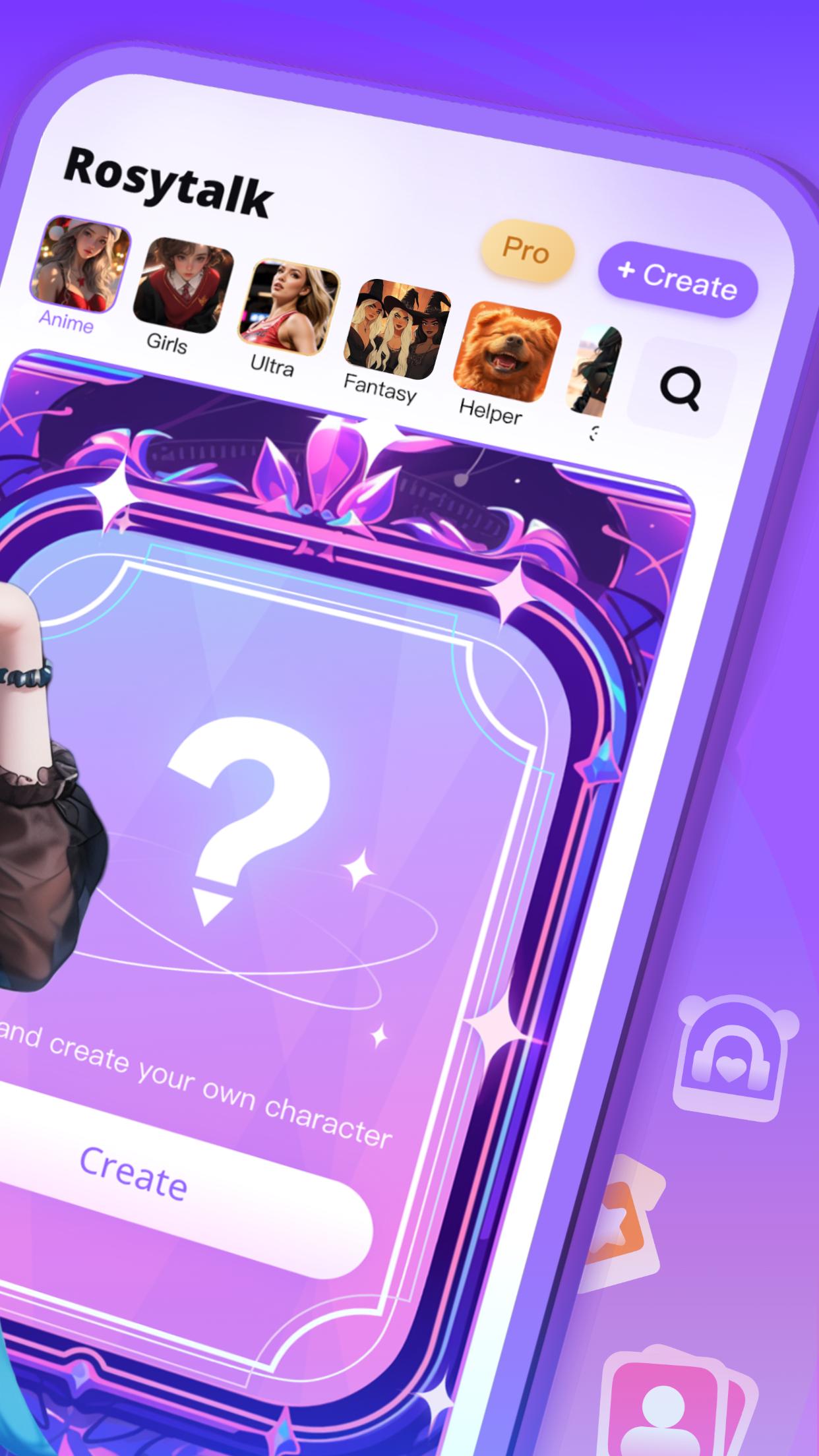 Download Rosytalk-RP AI character android on PC