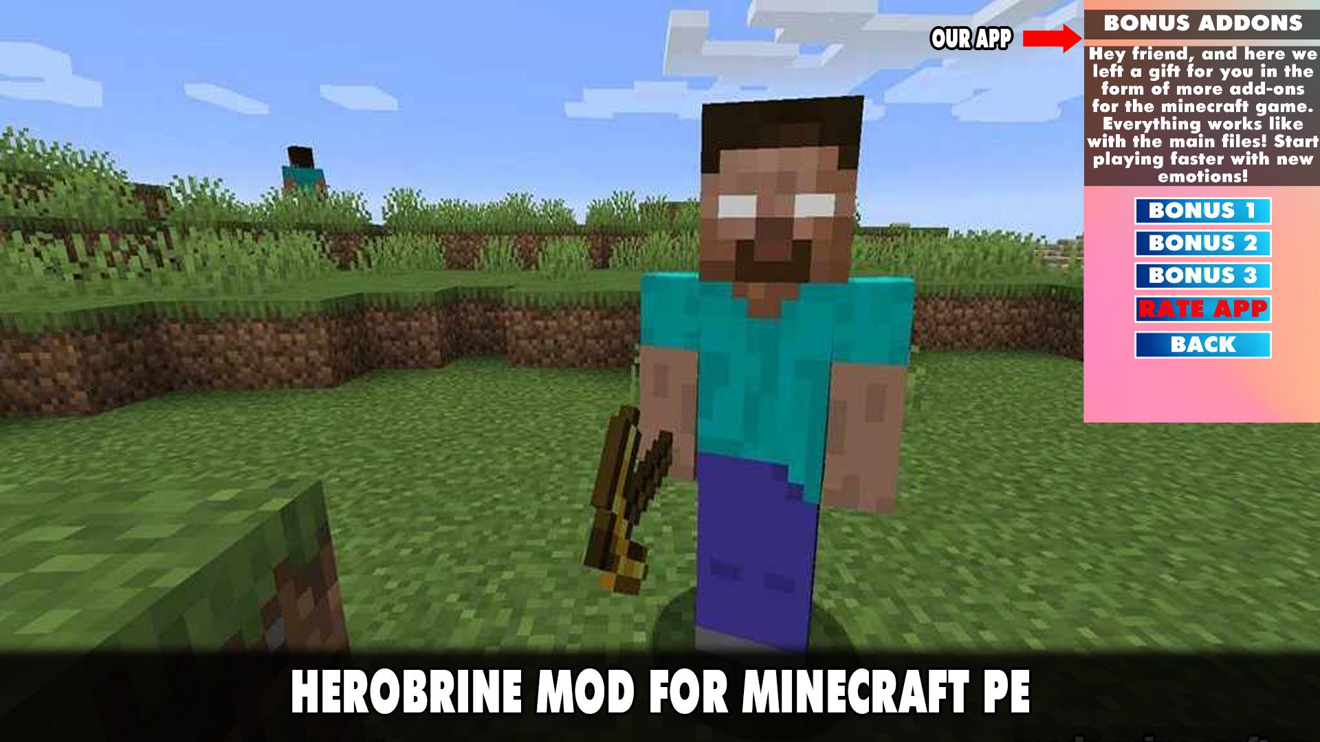 Скачать Herobrine Mod for Minecraft PE на ПК | Официальный представитель  GameLoop