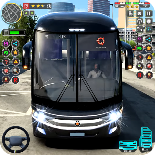 Parkir Bus Drive Modern 3d