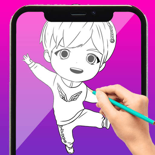 AR Draw Coloring Tiny Tan BTS