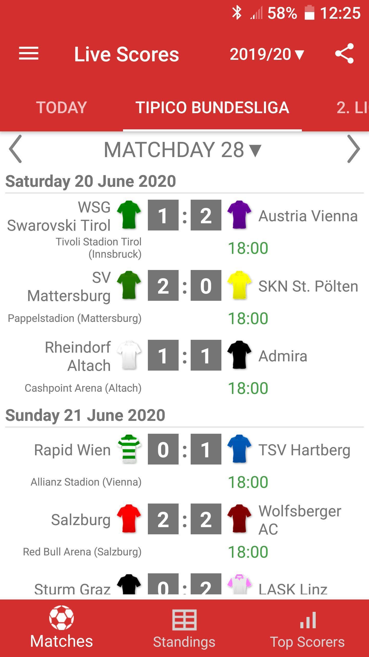 Bundesliga live online score