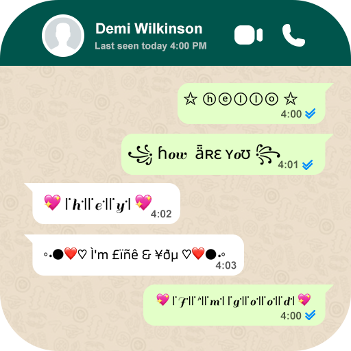 Chat Styles Fonts for Whatsapp