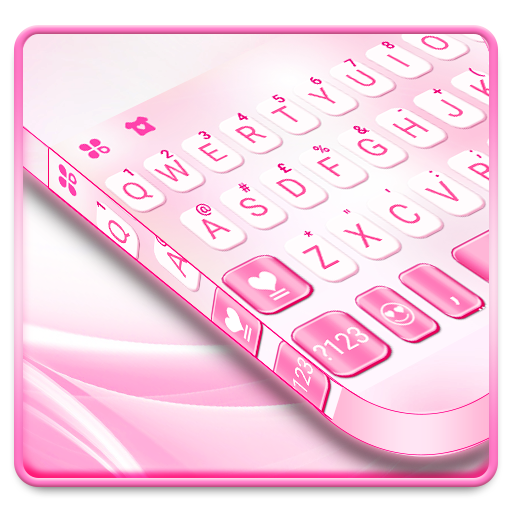 Tema Keyboard Pastel Pink Hear