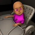 Bebê rosa na casa do terror