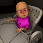 Bayi merah muda di rumah horo