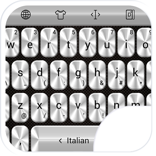 Keyboard Theme Metallic Silver