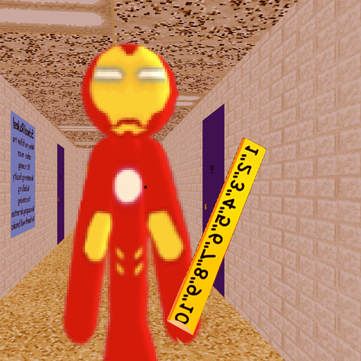 Yellow Iron Man Stickman Math Teacher