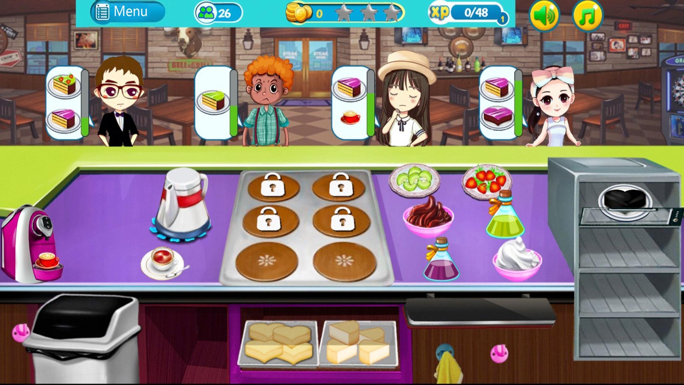 Download cafe story cafe game-coffee shop restaurant games android on PC