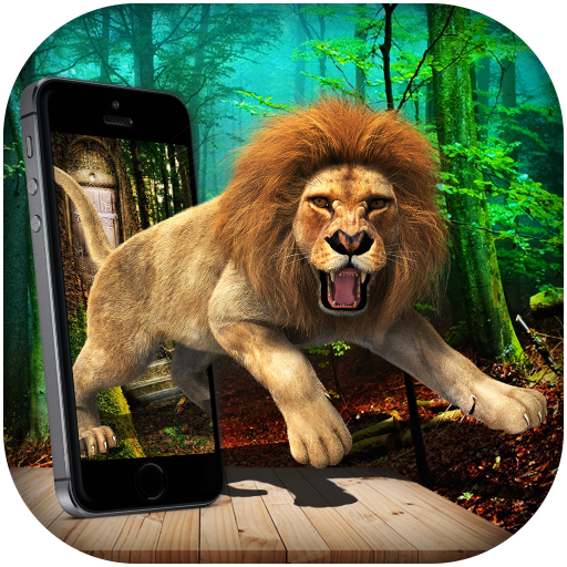 Lion on Screen Scary Joke : Lion In Phone Prank