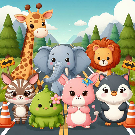 Cute Animals Road Game