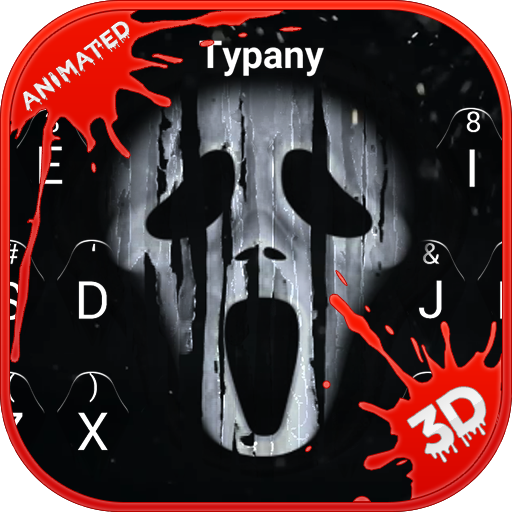 Scream Ghost Face 3D Theme&Emoji Keyboard