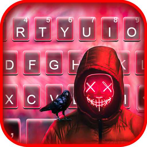 Neon Red Maskman Keyboard Back