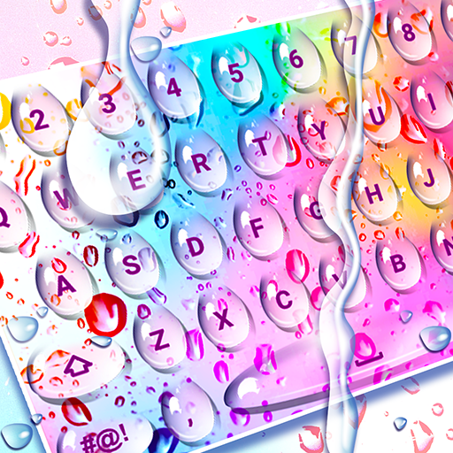 Color Rain Water Keyboard Live