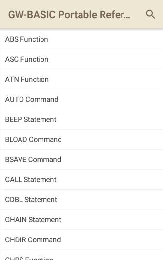 Download GW-BASIC Portable Reference android on PC