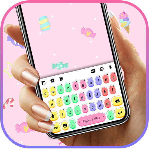 Colorful Candy Keyboard Backgr