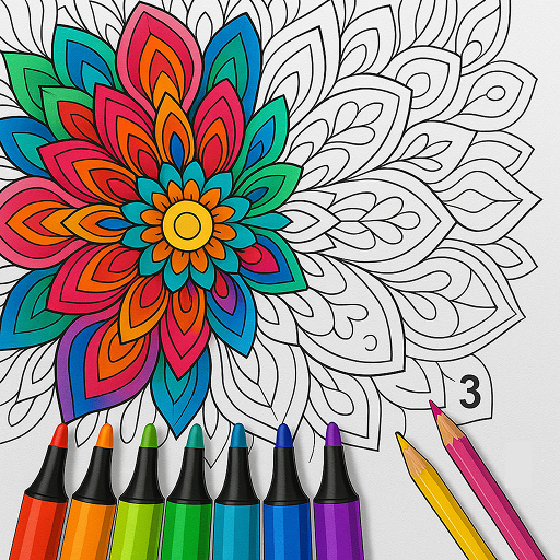 Mandala - Colorir com Números