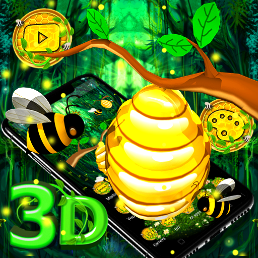 3D Cute Honey Bee Launcher Theme 🐝