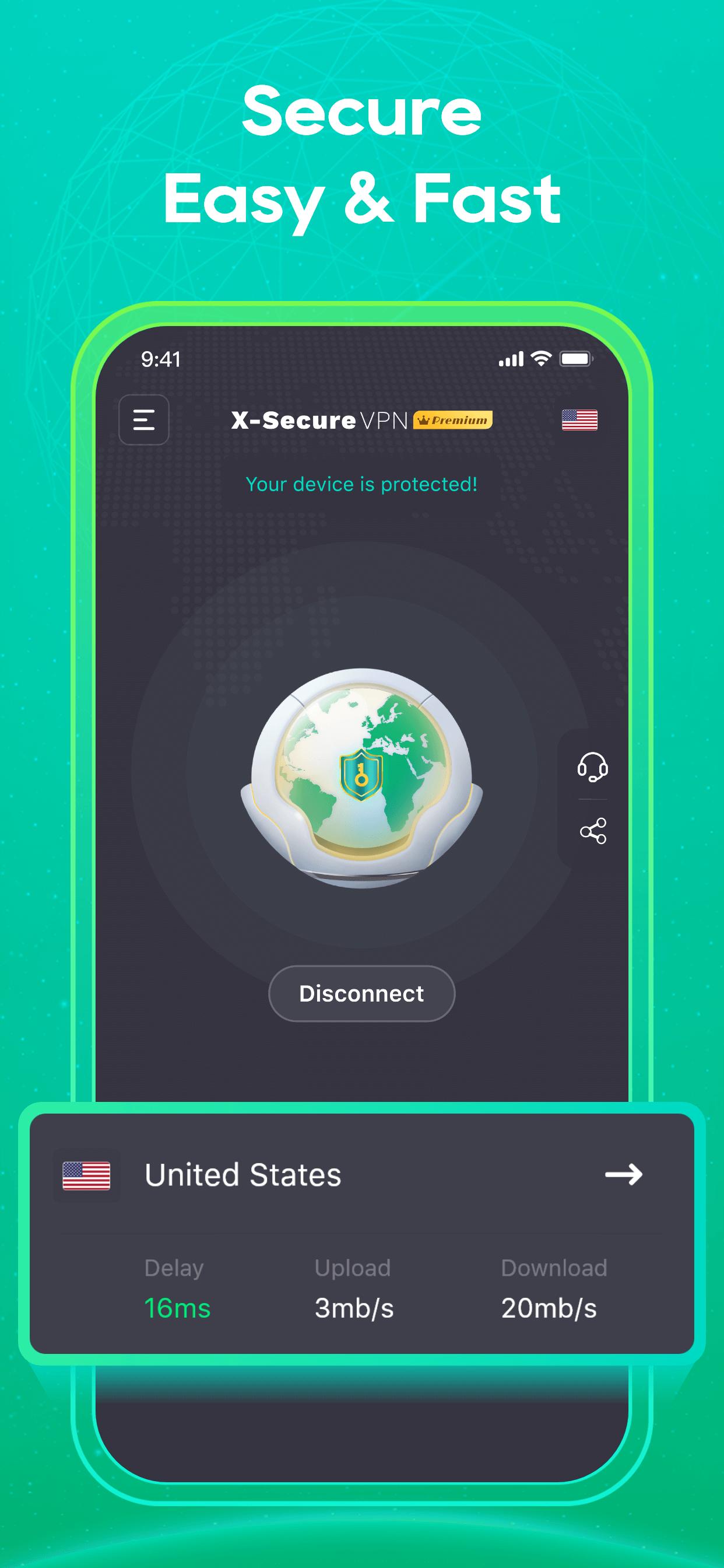 Download X-Secure VPN Master : Fast VPN android on PC