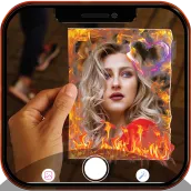 Fire Heart Burn Photo Editor