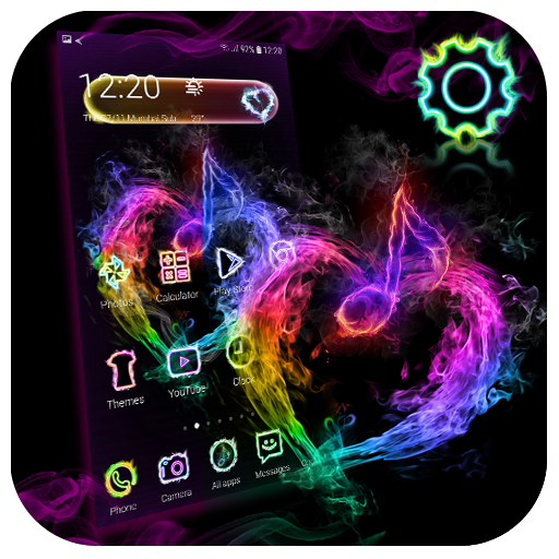 Fire Melody Heart Launcher Theme