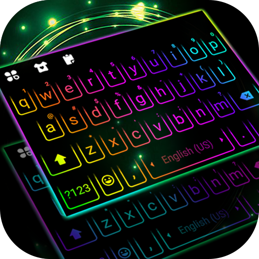 LED Lights Keyboard Background