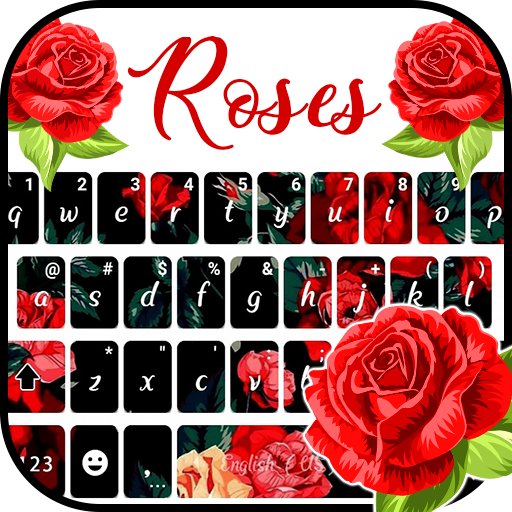 Latar Belakang Keyboard Vintage Rose