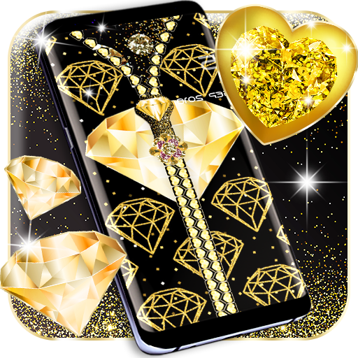 Gold diamond lock screen