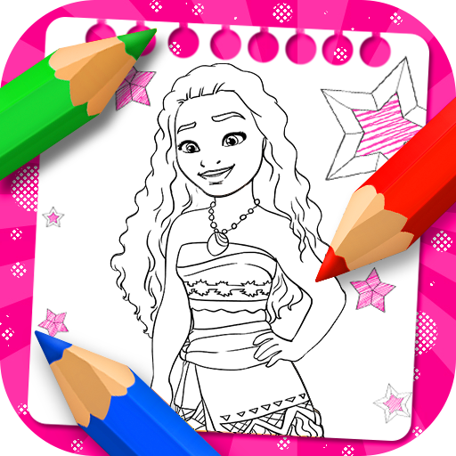 Mona coloring the island princess cartoon book